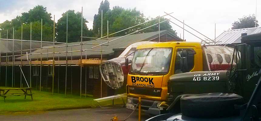 large ex army barracks being converted to a retail shop