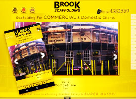 brook scaffoldings sheffield scaffolders new look web site screen dump